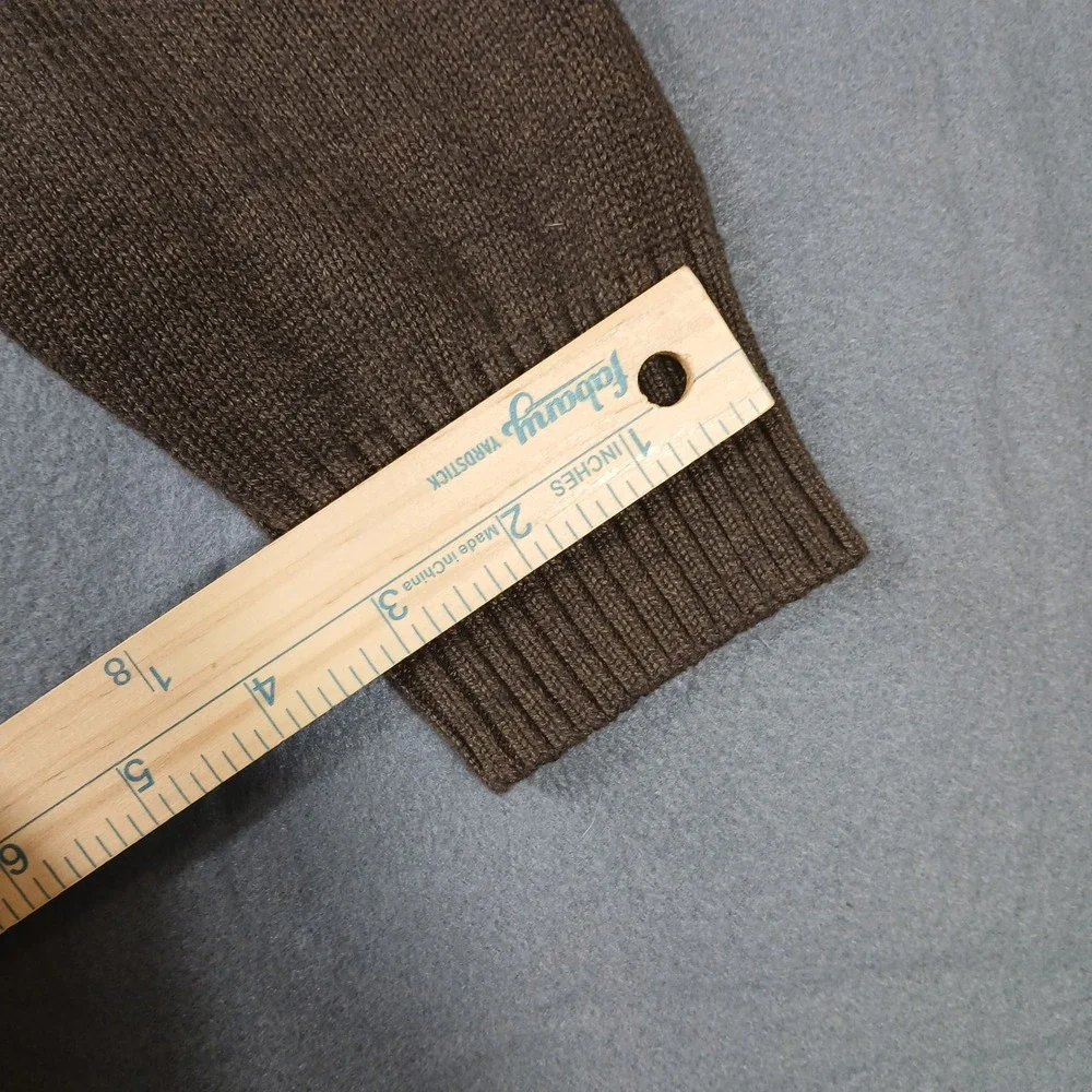 Tricots St Raphael Quarter Zip Sweater Mens Large Brown Colorblock Sherpa Neck‎